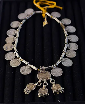 Antique Silver Coin Necklace