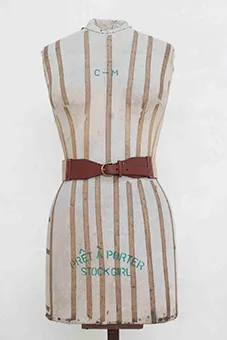 Cream Belt with Leather Insert