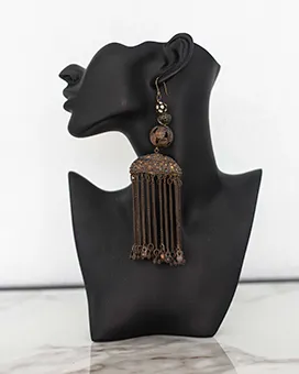 Vintage Style Drop Earrings with Tassels