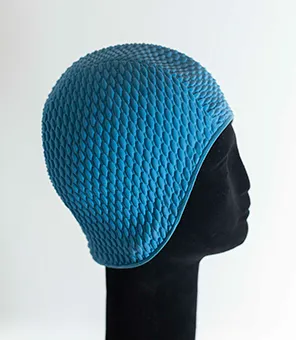 Retro Blue Swimming Cap