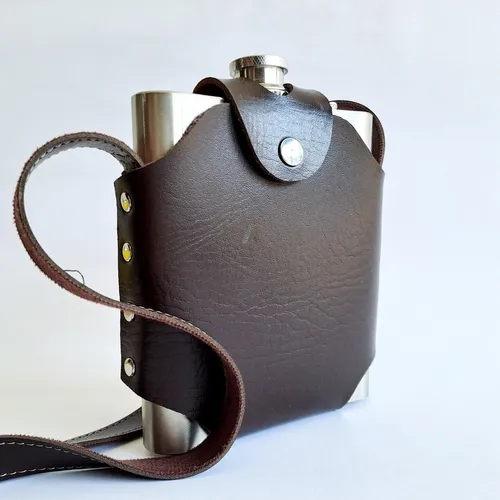Stainless Steel Whiskey Flask Bag