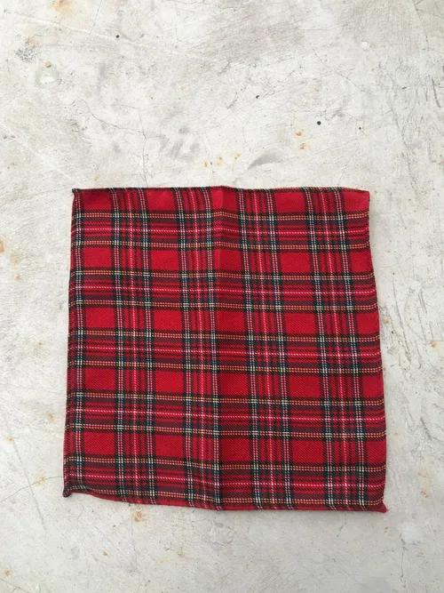 Red Chequered Pocket Square