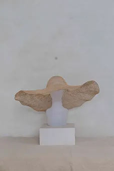 Straw Hat with Over Size Brim