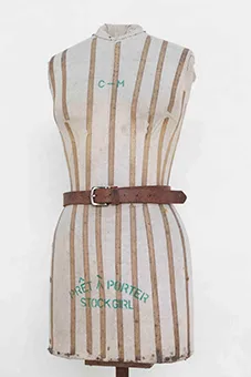 Brown Leather Belt with Buckle