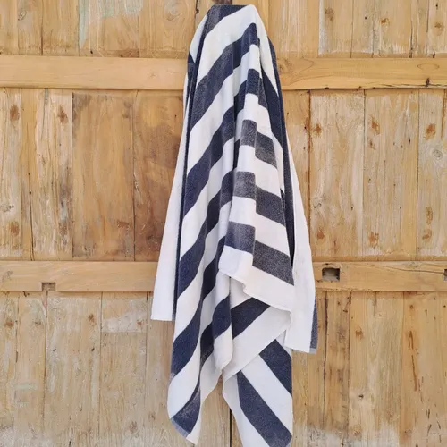 Blue White Stripe Towel