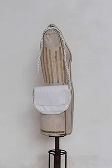 White Bag with Snake Skin Pattern