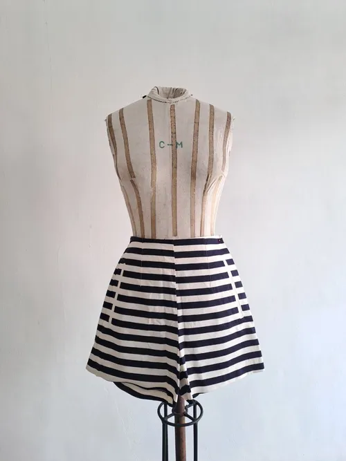 Navy White Stripe Short Pant