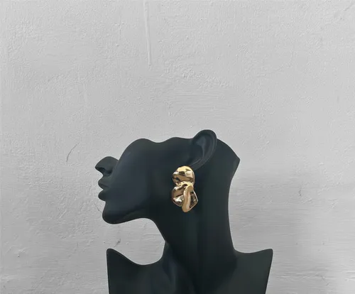 Gold Plated Abstract Earrings