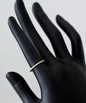 Hammered Band Silver Ring