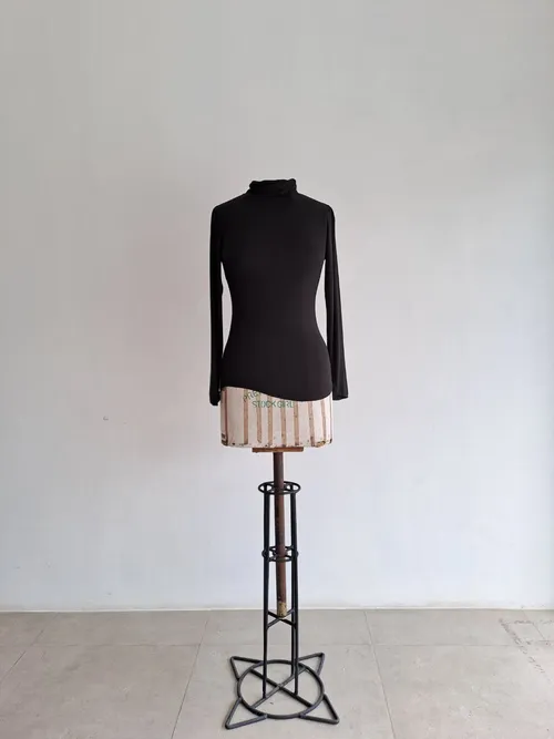 Black Turtleneck Plain Top