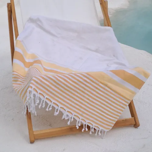 Yellow White Stripe Sarong