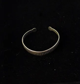 Engraved Silver Cuff Bracelet