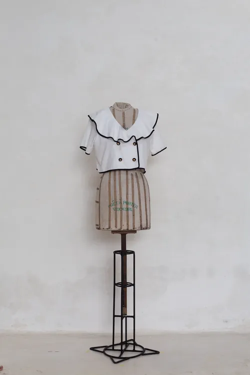 White Sailor Style Top