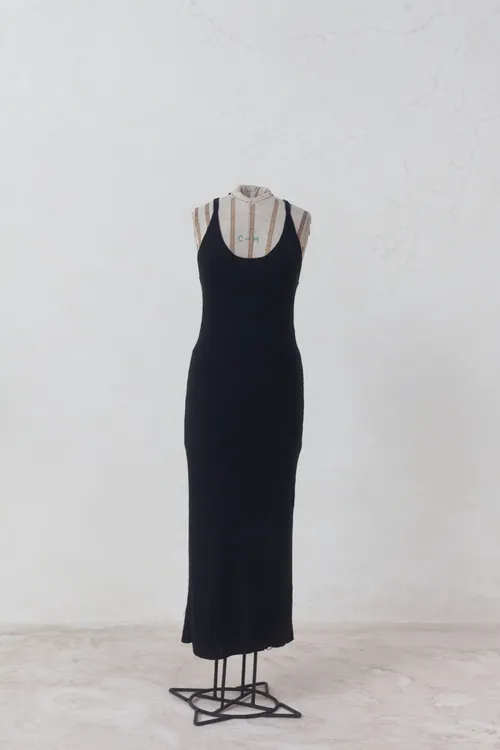 Long Black Minimal Dress