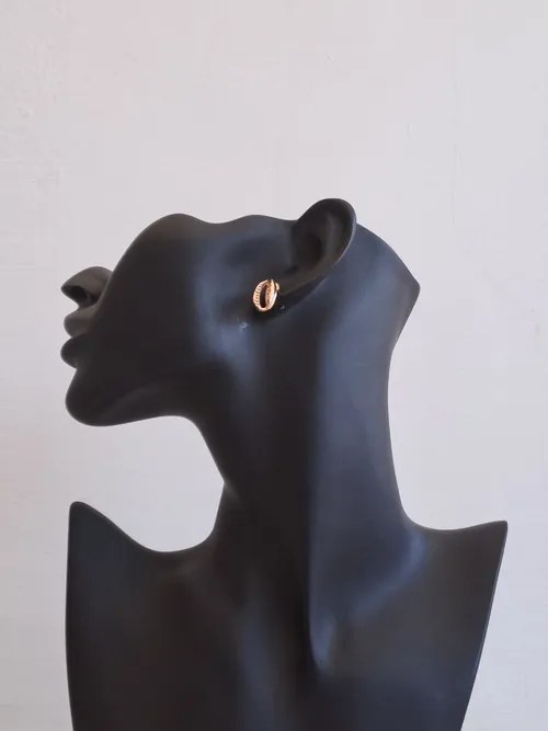 Gold Shell Stud Earrings