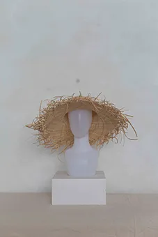 Straw  Beach Hat with Irregular Brim