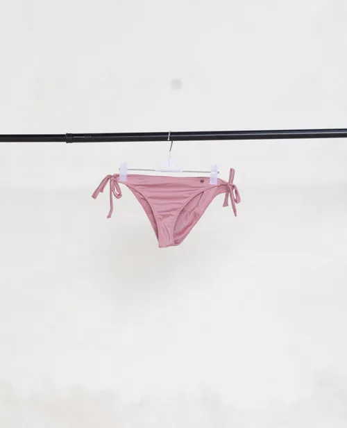 Pink Side Tie Bikini Bottoms