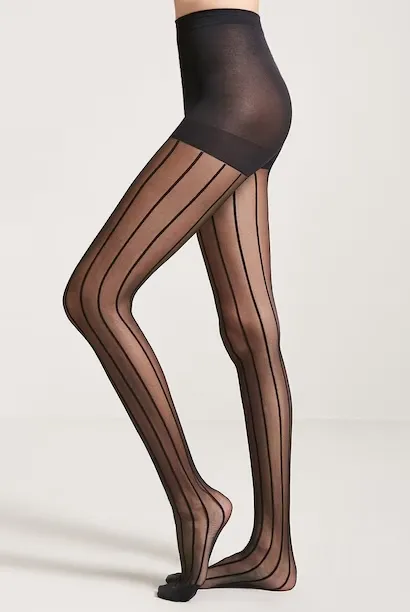 Black Tights With Lines
