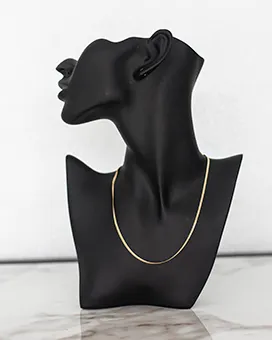 Thin Snake Skin Gold Chain Necklace