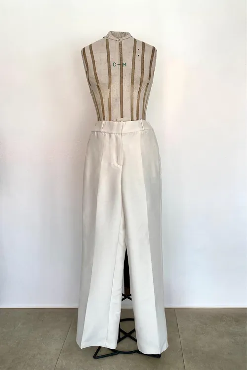 Ivory Silk Pants