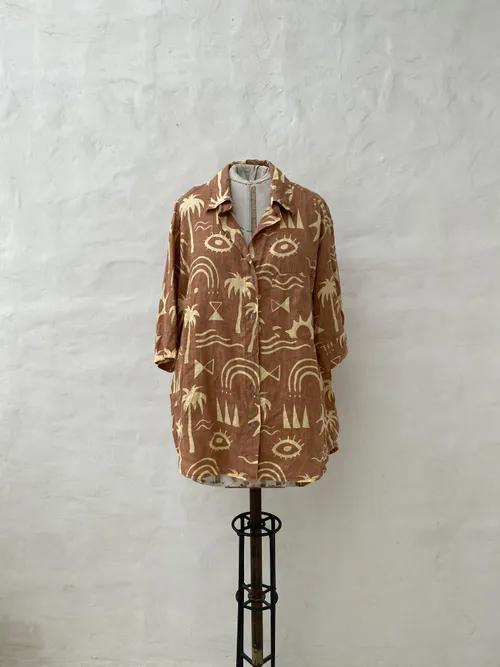 Taupe Top Printed Pattern