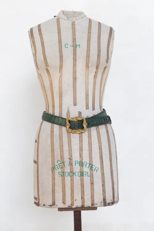 Green Snake Scale Pattern Belt