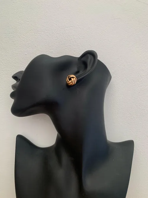 Twist Knotted Textured Stud Earrings