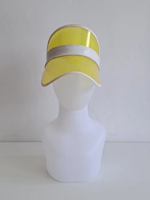 Clear Yellow Visor with White Band