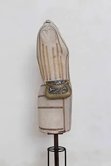 Brass Vintage Painted Enamel Bag