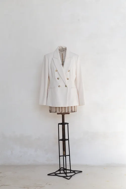 Oversized cream / offwhite smoking jacket
