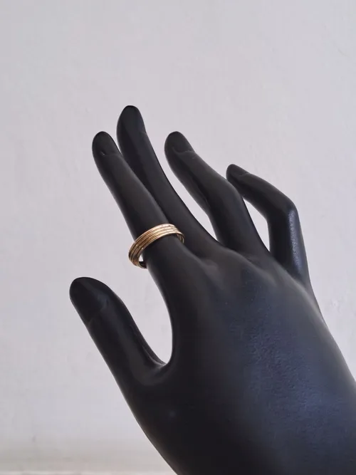 Thin Smooth Gold Ring Set (4)