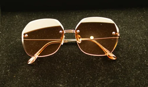 Clear Orange Sunglasses