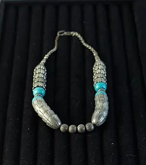 Antique Silver and Turquoise Necklace