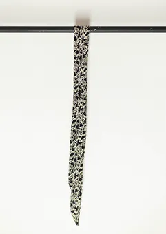 Grey, Cream and Black Printed Scarf/ Tie