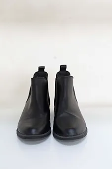 Black Leather Ankle Boots