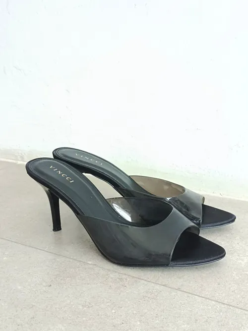 Black Peep Toe Heels