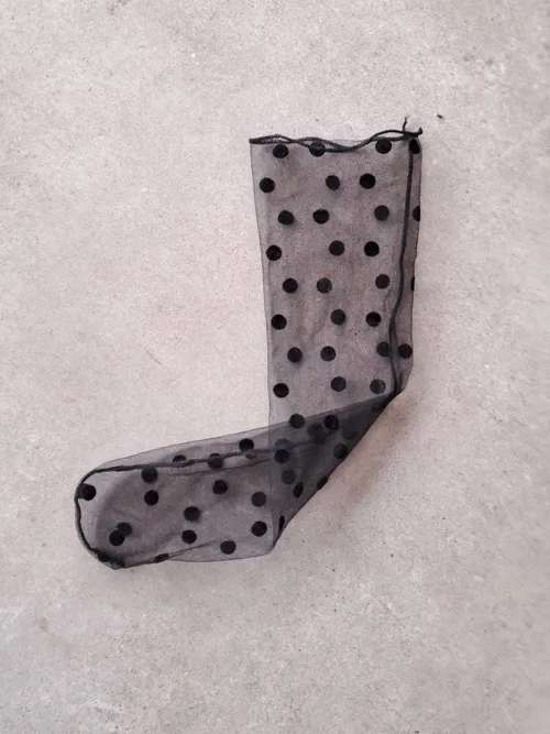 Black Dotty Sheer Socks
