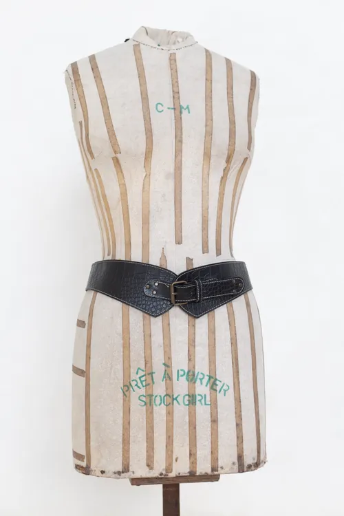 Black  Belt with Snake Scale Pattern