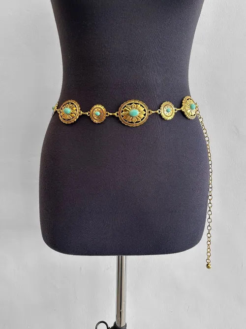 Gold Embellishment Round Belt