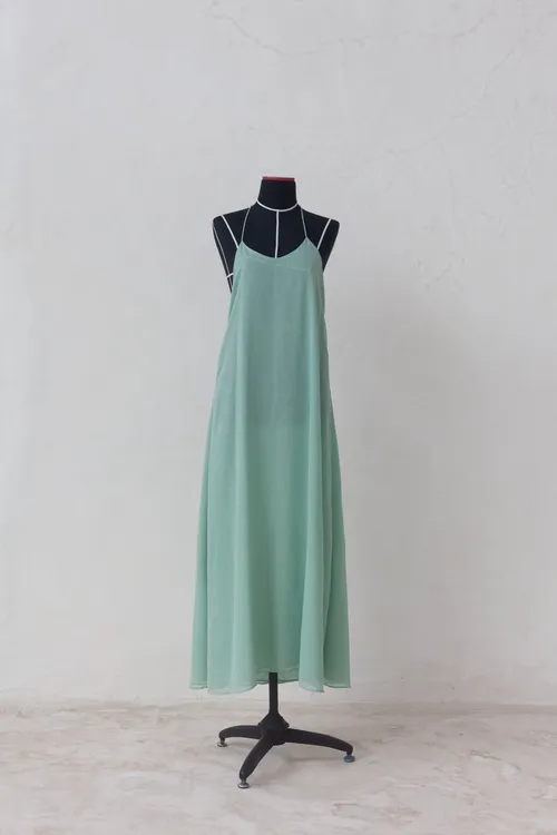 Mint Green Long Slip Dress