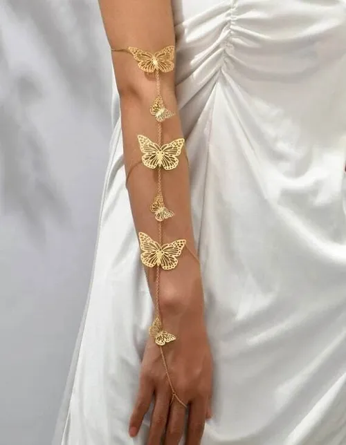 Gold Butterfly Arm Chain