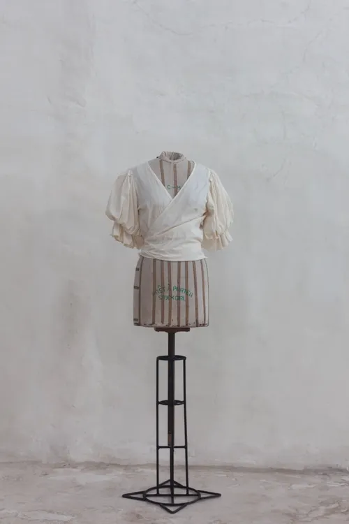  Wrap Top with Puffed Sleeves