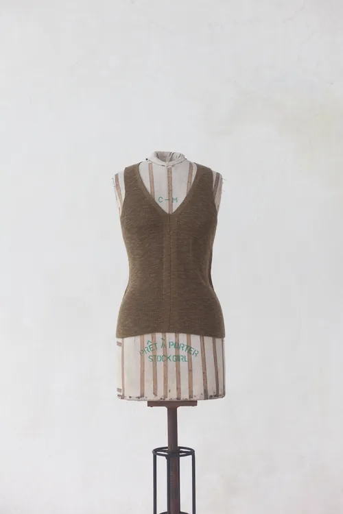 Khaki Knitted Vest