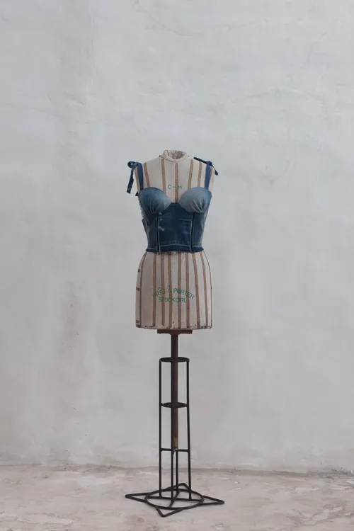 Denim Corset Style Top with Ties