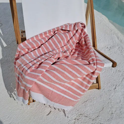 Pink Salmon Stripe Sarong