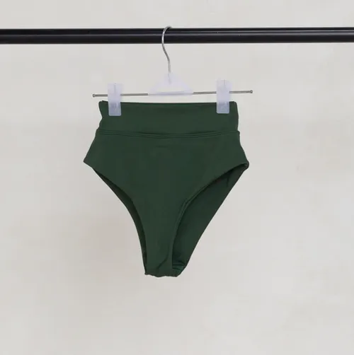 Green Bikini with B/W Striped Ring ( Set)