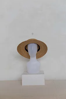 Straw Boater Style Hat 