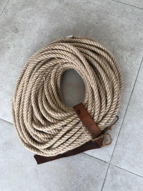 Beige Twisted Rope with Brown Belt