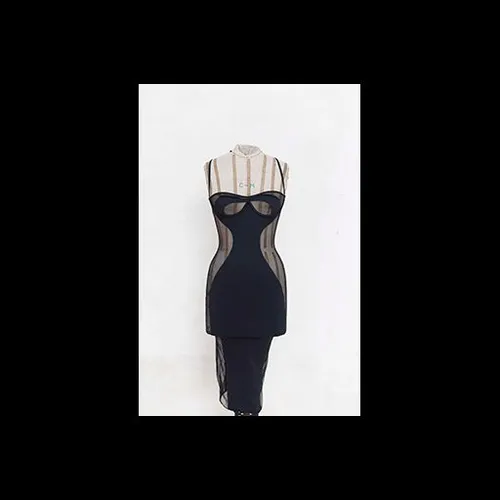 Structured Black Sheer Dress by God Save Queens