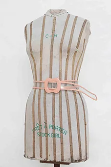 Clear Belt with Pink Buckle and Details